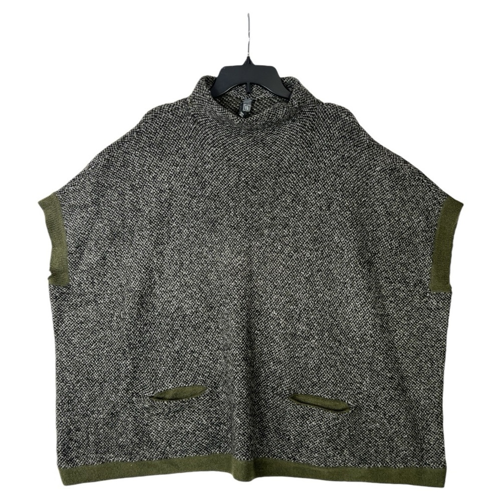 FRANCESCA’S WOMEN’S ALYA OLIVE MOCK NECK PONCHO SWEATER NWT SZ S/M